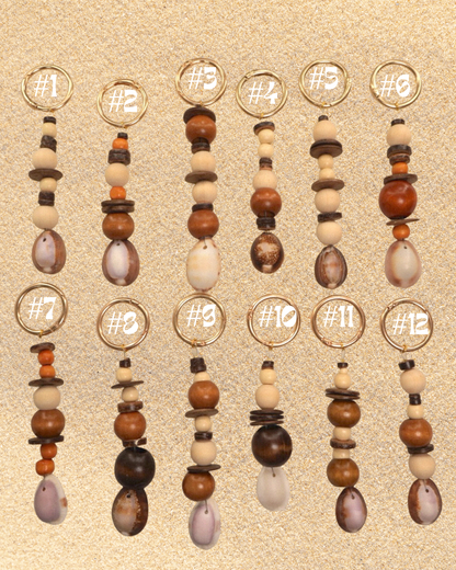 Beaded Cowry Charms